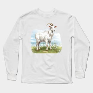 White Goat Long Sleeve T-Shirt